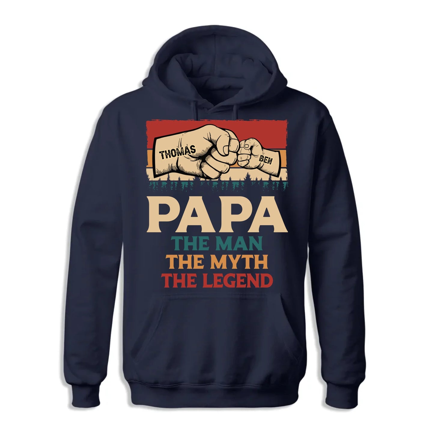 Fathers Day Shirt, Pesonalized Your Design, PaPa The Man Myth Legend T-Shirt, Custom Choo