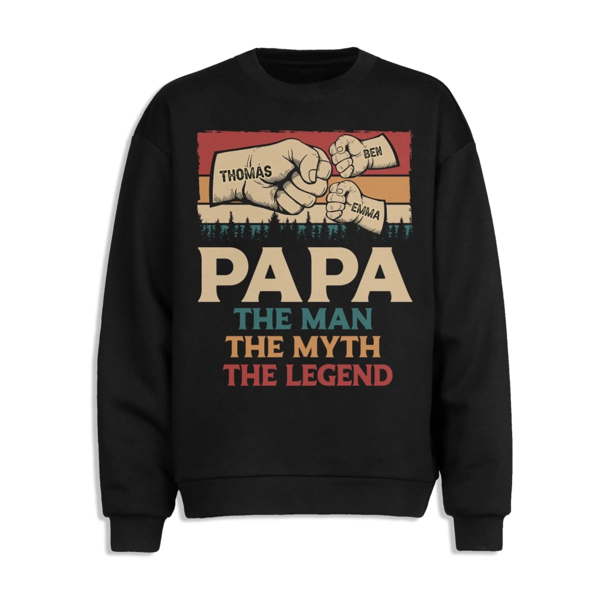 Fathers Day Shirt, Pesonalized Your Design, PaPa The Man Myth Legend T-Shirt, Custom Choo