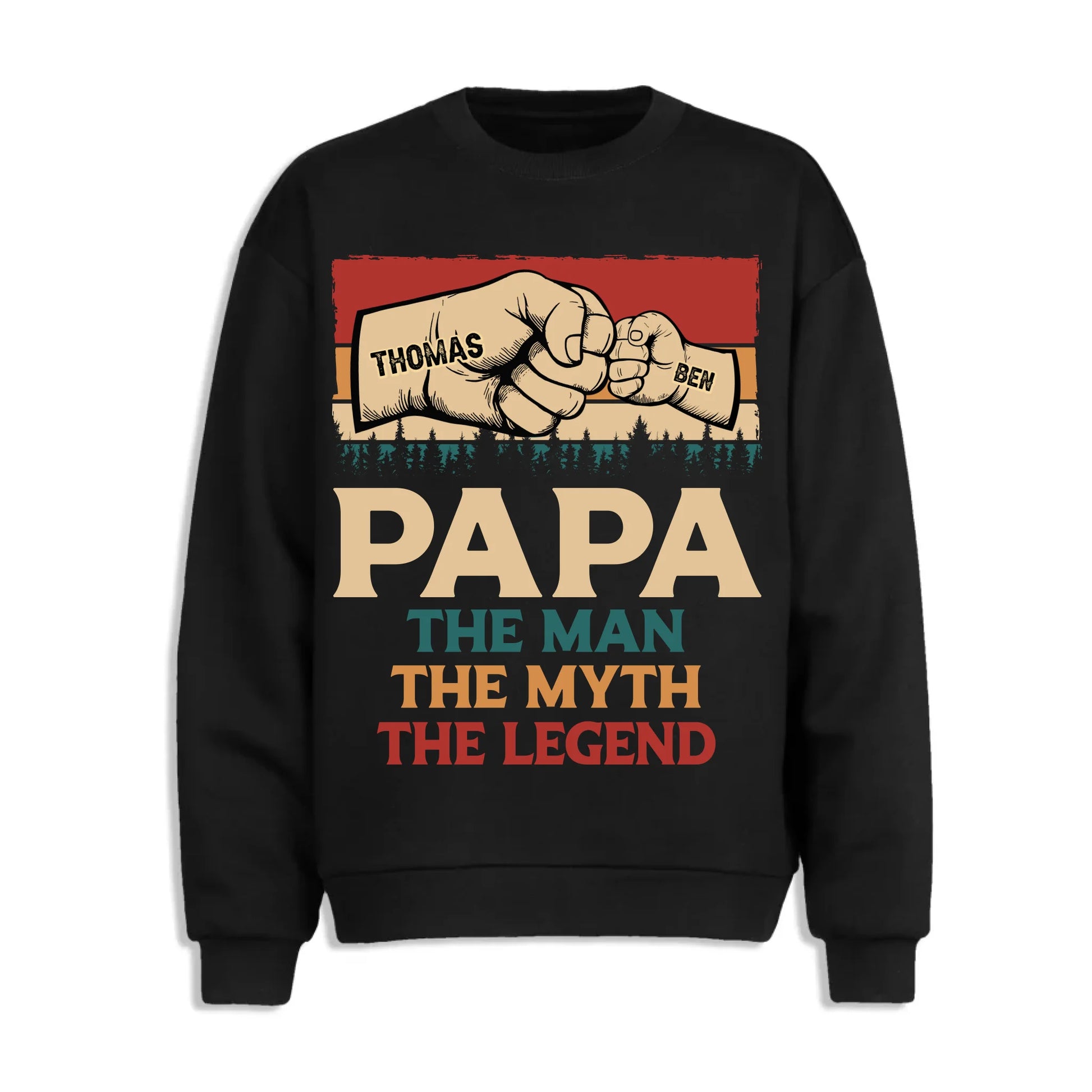 Fathers Day Shirt, Pesonalized Your Design, PaPa The Man Myth Legend T-Shirt, Custom Choo