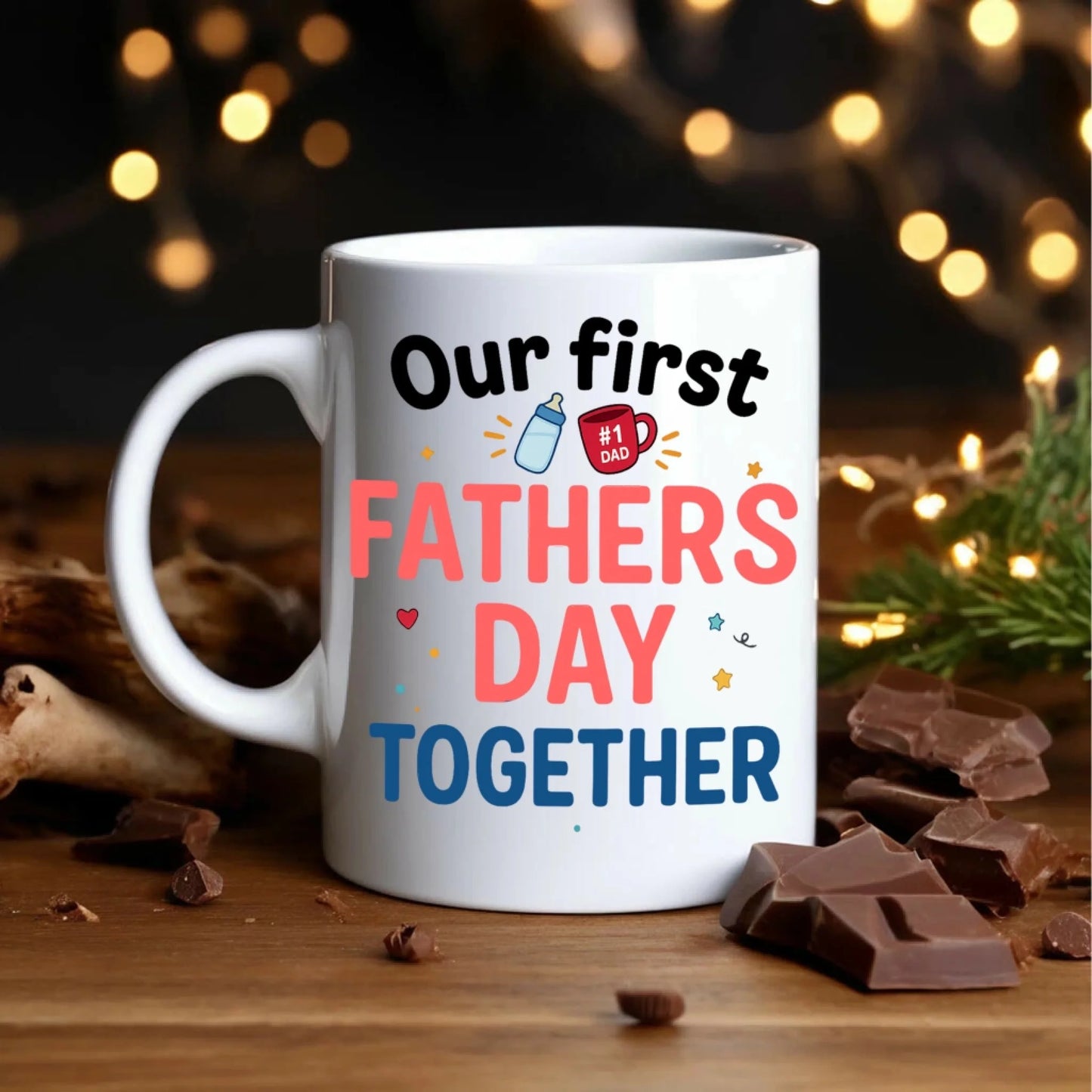 Our First Father's Day Together, Mug Gift For Dad - Custom Choo