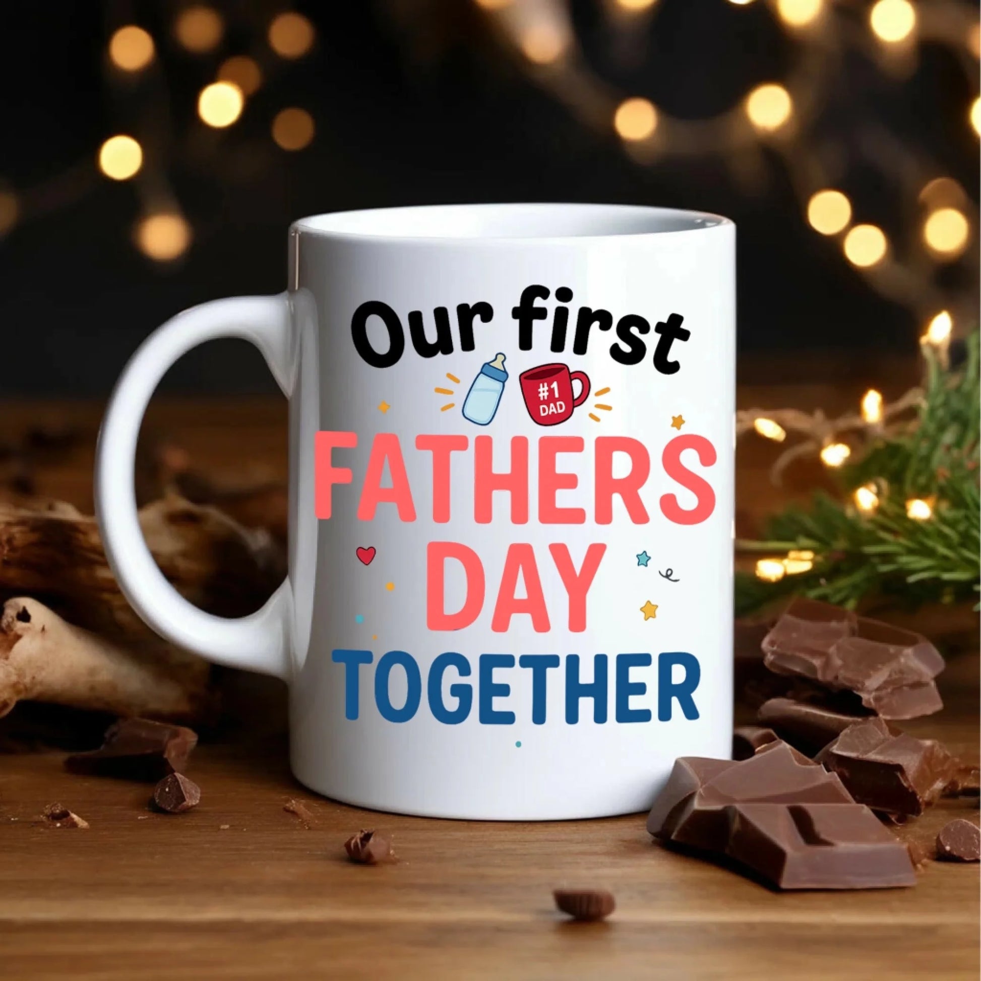 Our First Father's Day Together, Mug Gift For Dad - Custom Choo