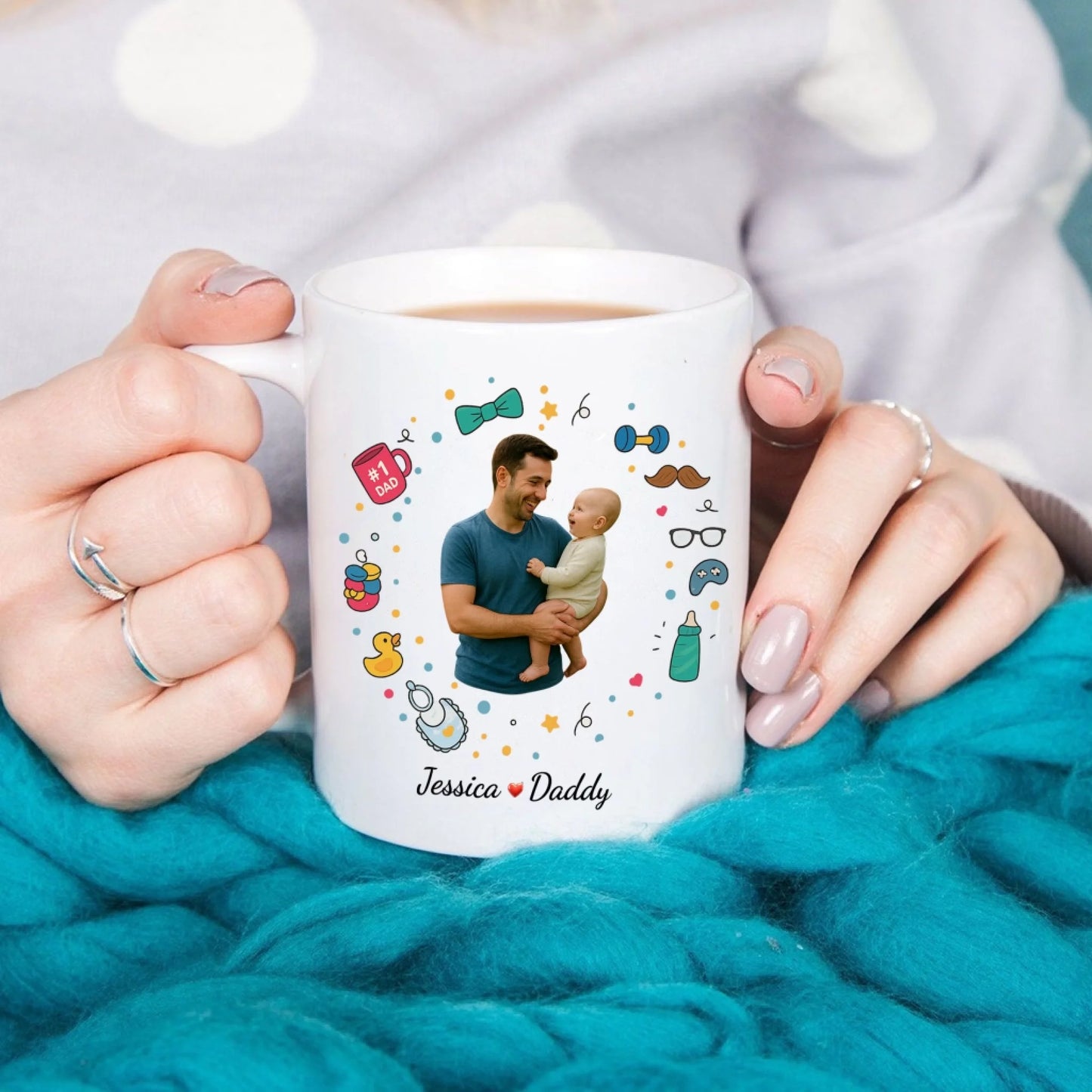 Our First Father's Day Together, Mug Gift For Dad - Custom Choo