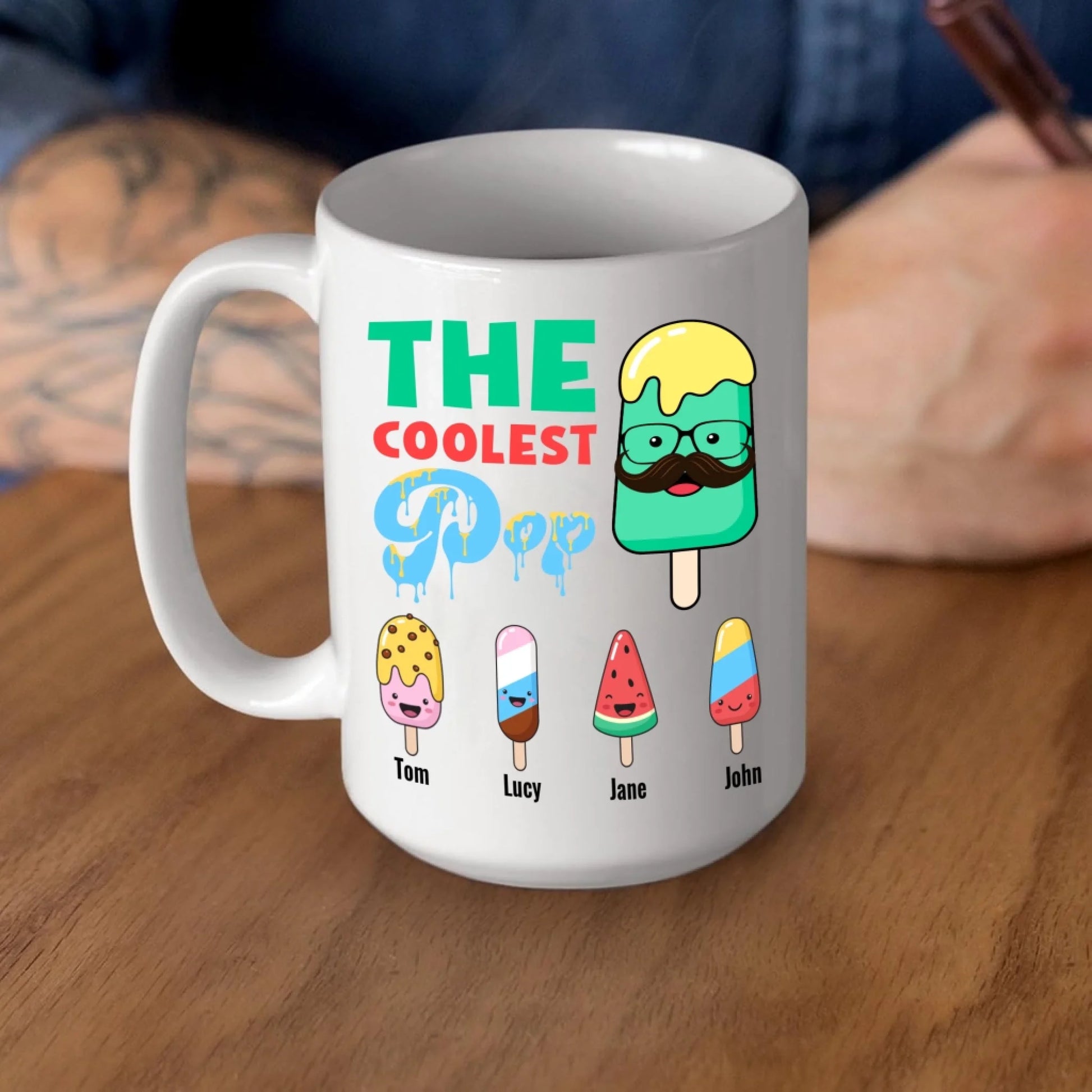 The Coolest Pop, Funny Mug, Gift for Dad - Custom Choo
