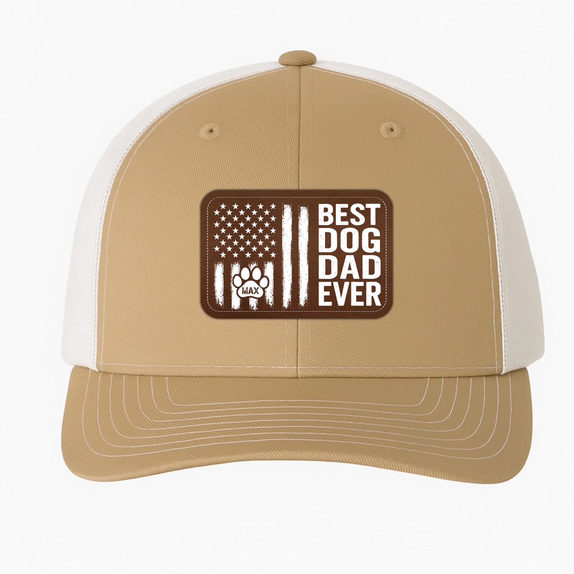 Personalized Dog Dad Hat with Pet Name, Custom Gifts for Dog Dad, Leather Patch Hat, Custom Choo