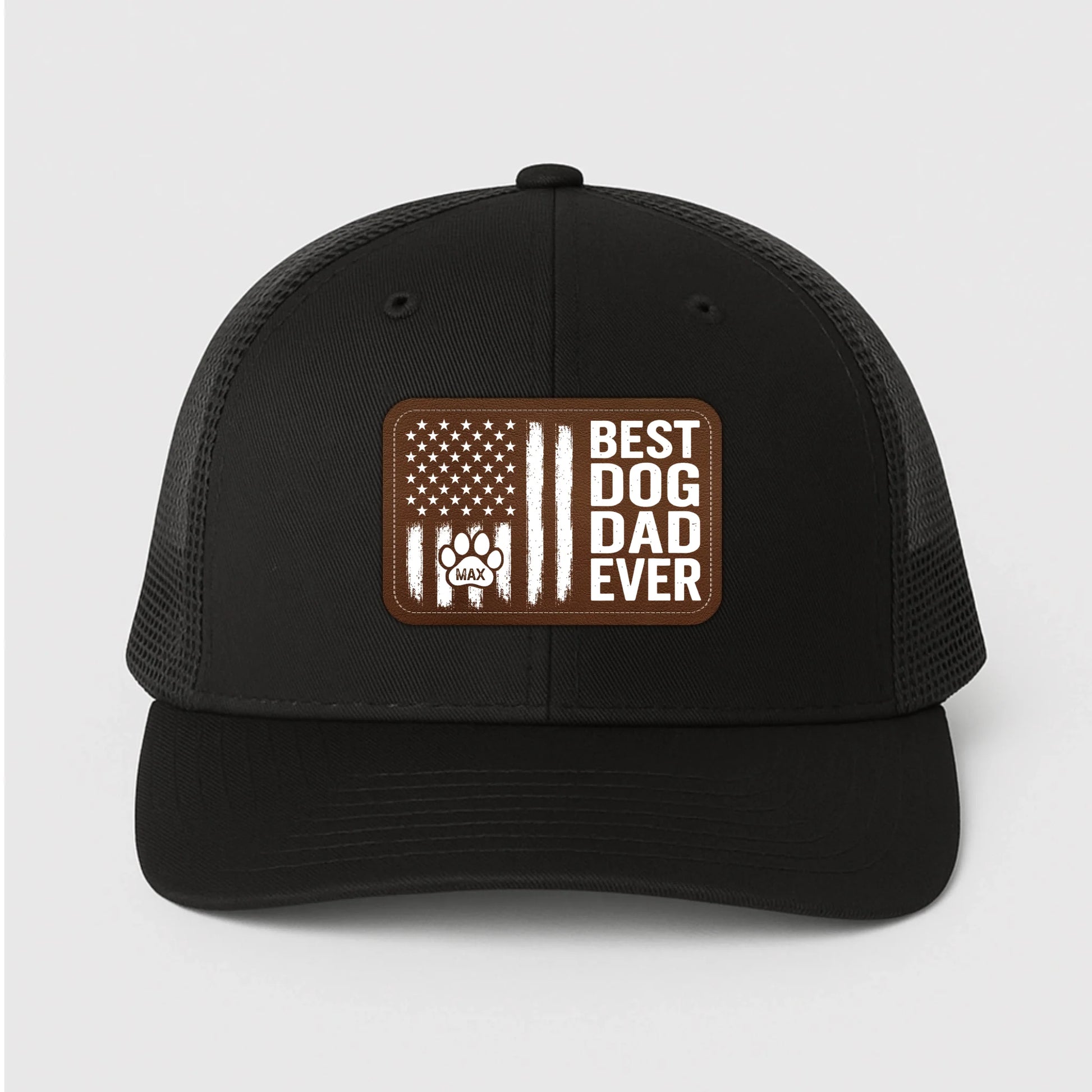 Personalized Dog Dad Hat with Pet Name, Custom Gifts for Dog Dad, Leather Patch Hat, Custom Choo