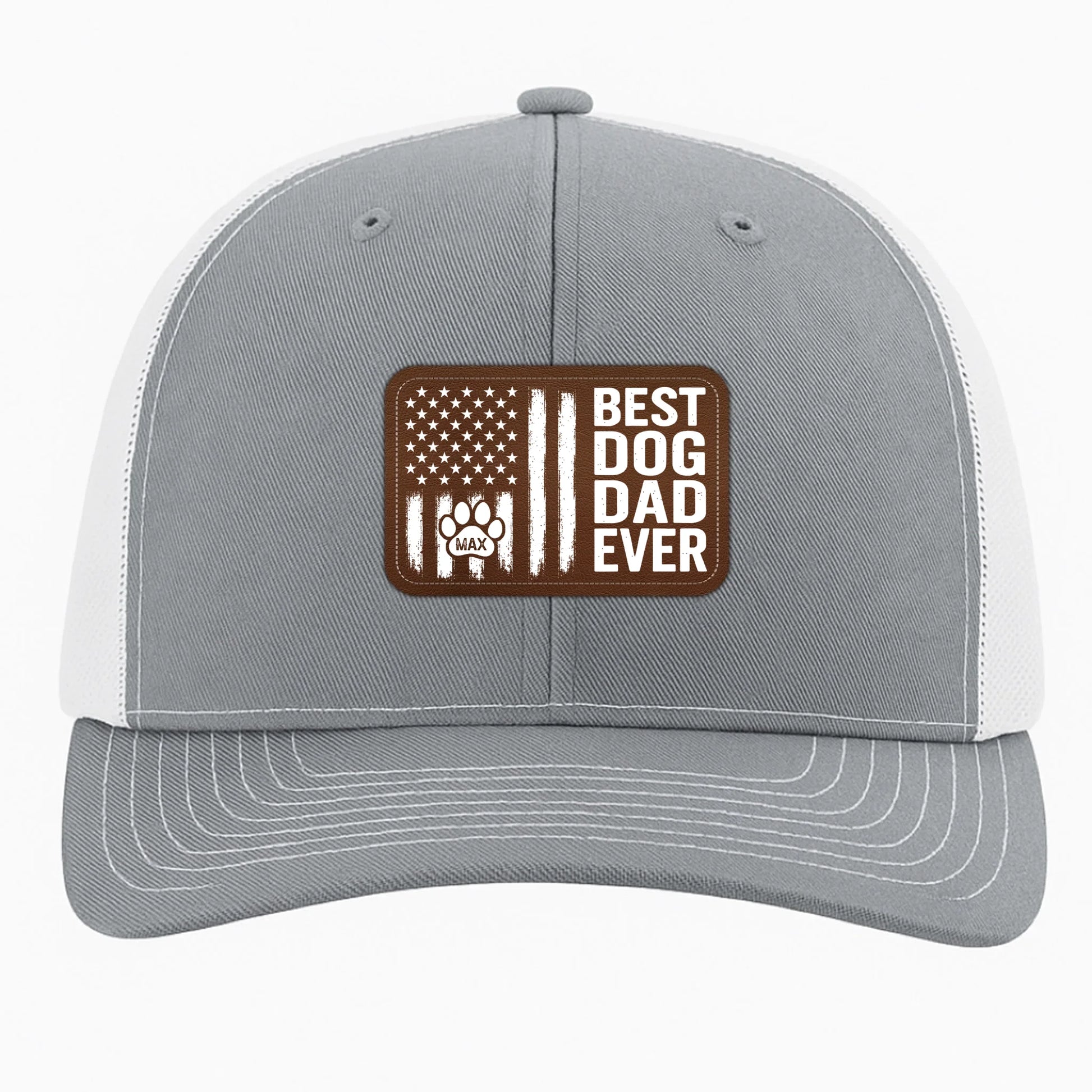 Personalized Dog Dad Hat with Pet Name, Custom Gifts for Dog Dad, Leather Patch Hat, Custom Choo