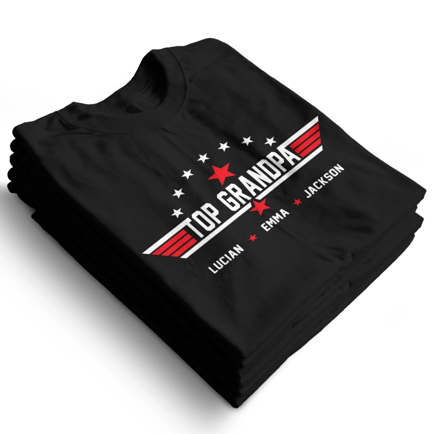 Top Grandpa Personalized T-Shirt – Custom Grandkids’ Names - Custom Choo