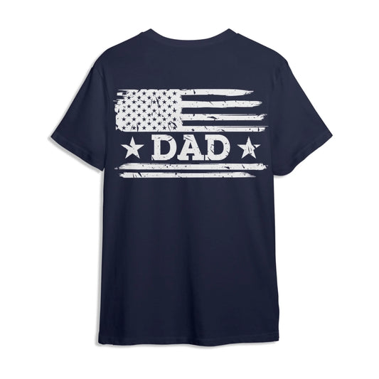 Personalized American Flag Dad & Boy, Girl T-Shirt Set – Father’s Day or Independence Day Gift Idea - Custom Choo