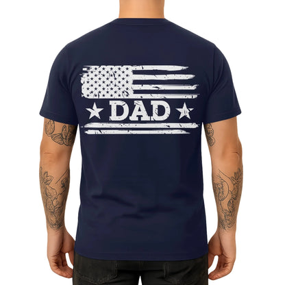 Personalized American Flag Dad & Boy, Girl T-Shirt Set – Father’s Day or Independence Day Gift Idea - Custom Choo