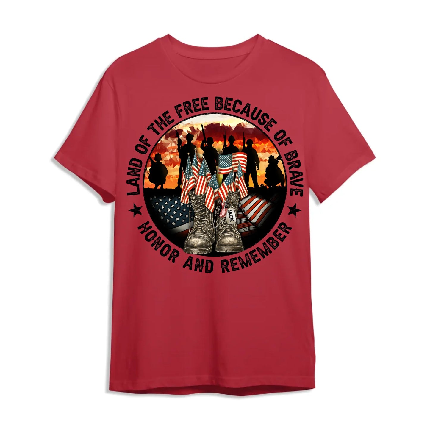 Personalized In Memory of Veteran T-Shirt – Honor the Brave with Customizable Military Tribute, Custom Choo