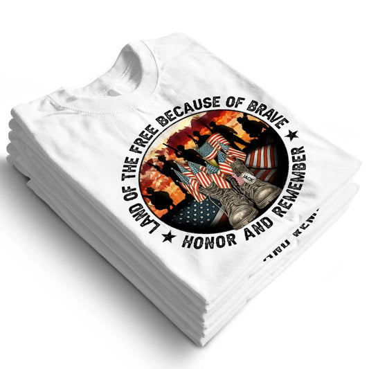 Personalized In Memory of Veteran T-Shirt – Honor the Brave with Customizable Military Tribute, Custom Choo