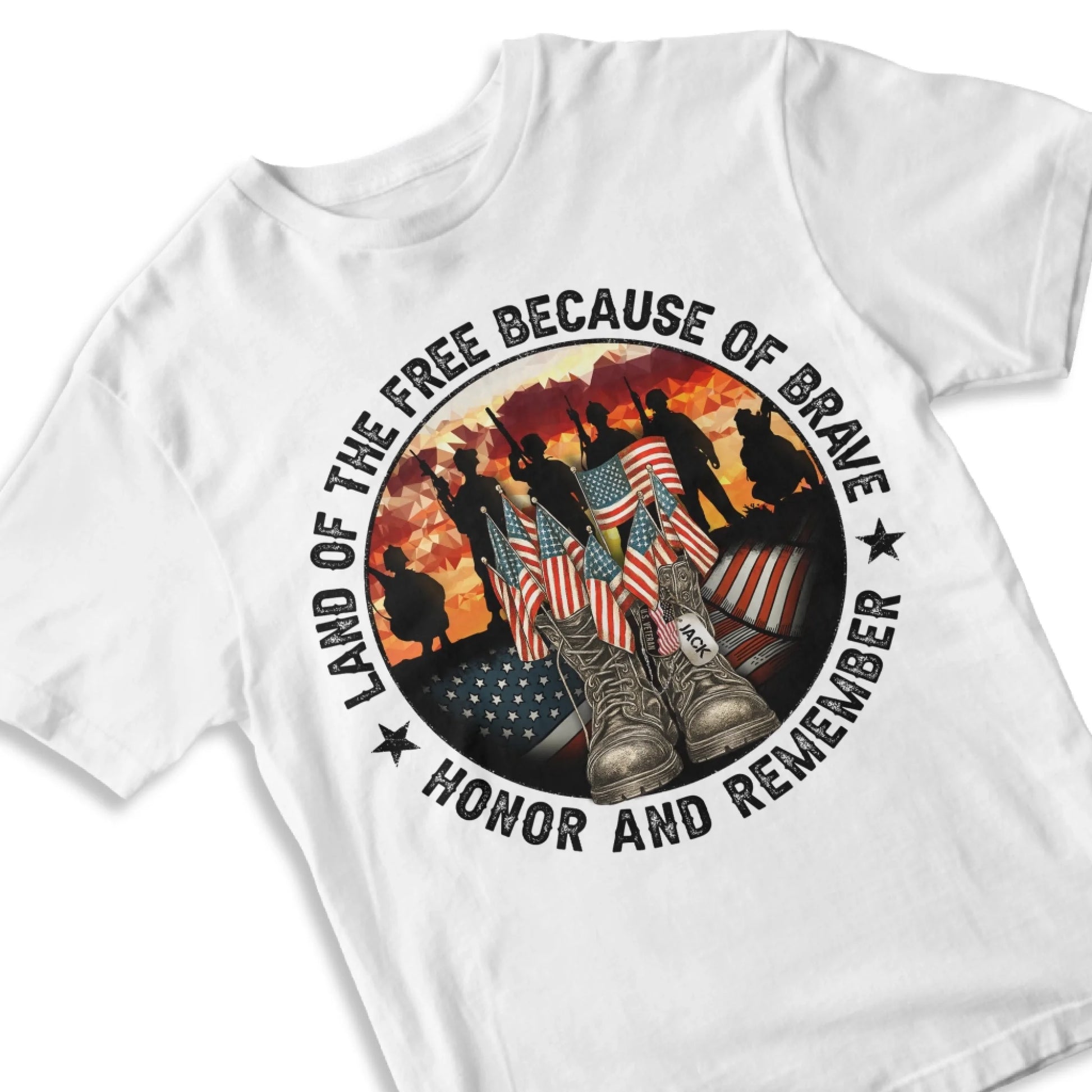 Personalized In Memory of Veteran T-Shirt – Honor the Brave with Customizable Military Tribute, Custom Choo