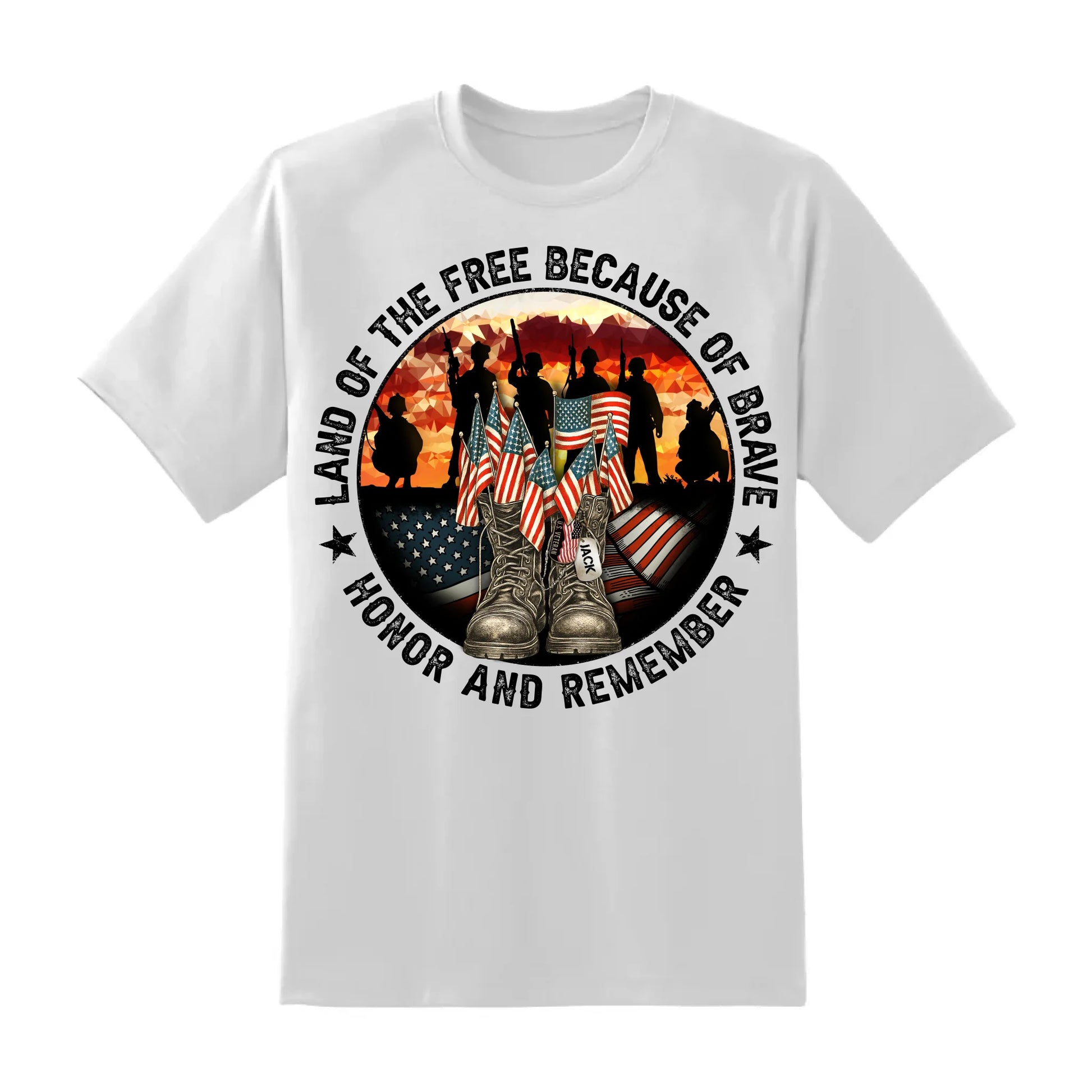Personalized In Memory of Veteran T-Shirt – Honor the Brave with Customizable Military Tribute, Custom Choo