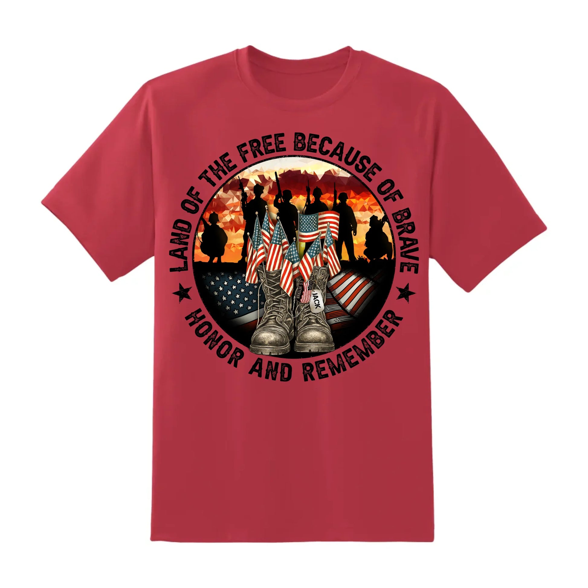 Personalized In Memory of Veteran T-Shirt – Honor the Brave with Customizable Military Tribute, Custom Choo