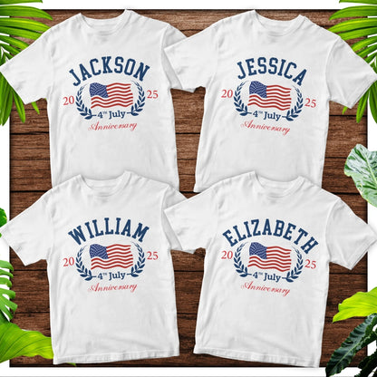 Personalized Family Reunion Shirt – 4th of July 2025 Custom Name Celebration Tee - Custom Choo