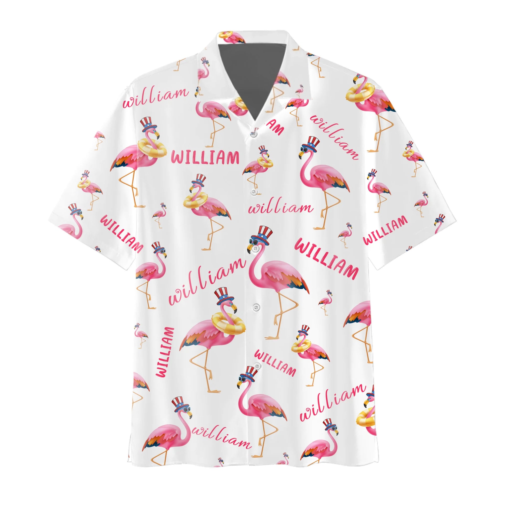 Personalized Name Flamingoes Hawaiian Shirt, Custom Choo