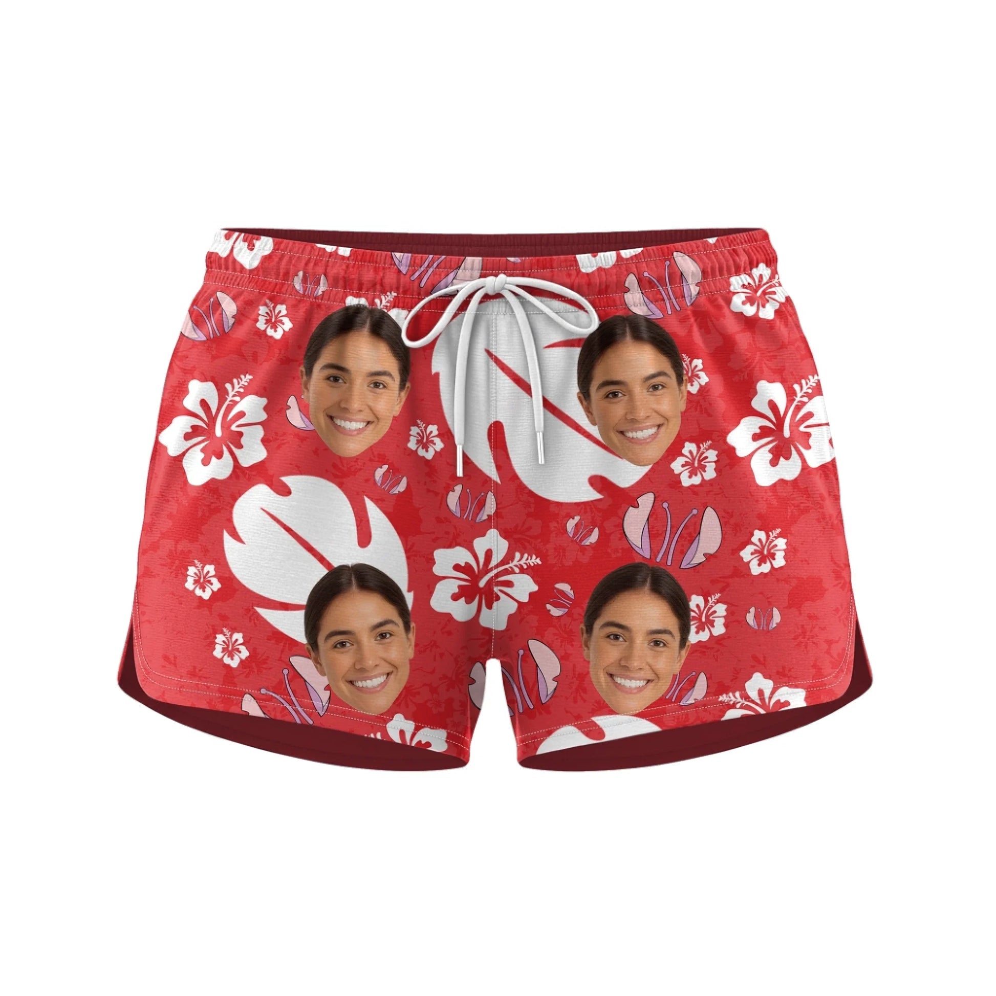 Personalized Couple Hawaiian Shorts – Funny Face Printed Shorts For Women, Custom Choo