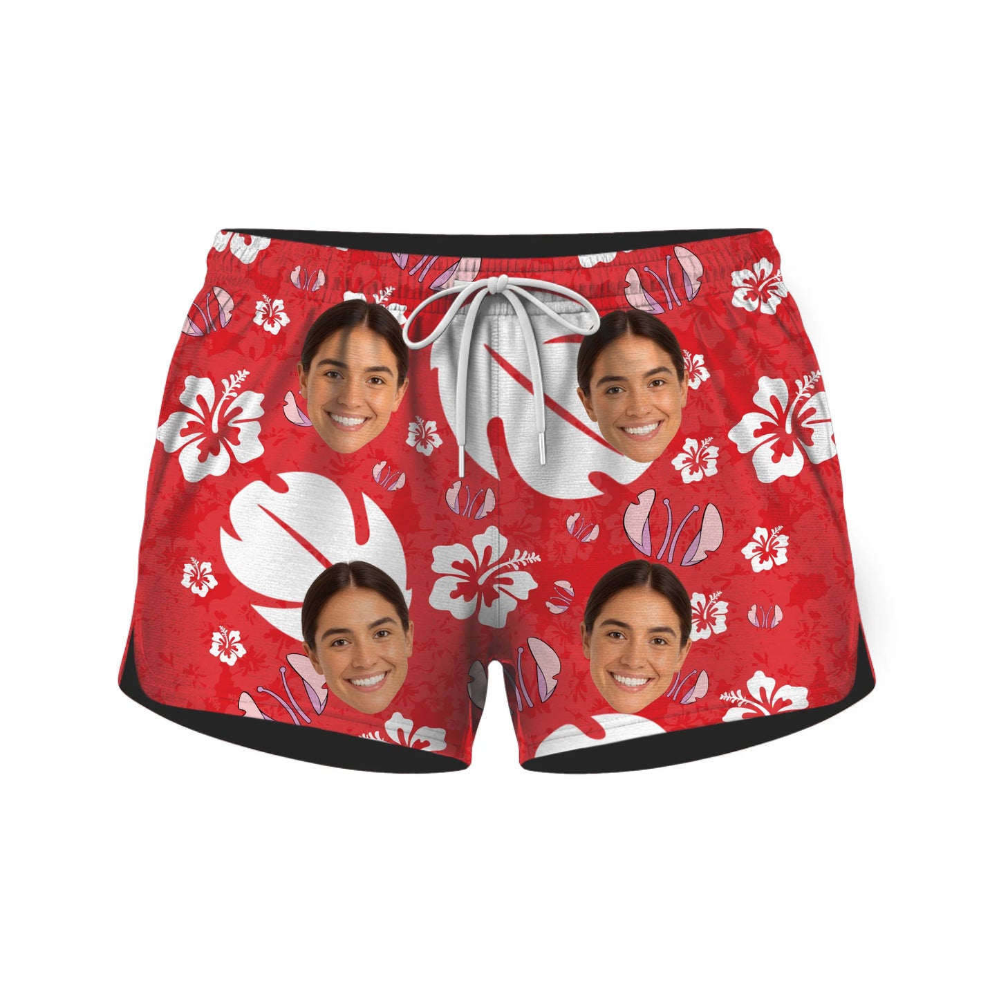 Personalized Couple Hawaiian Shorts – Funny Face Printed Shorts For Women, Custom Choo