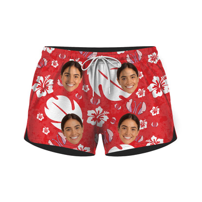 Personalized Couple Hawaiian Shorts – Funny Face Printed Shorts For Women, Custom Choo