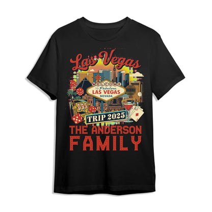 Personalized Las Vegas Travel Shirt – Matching Family Vacation T-Shirt - Custom Choo