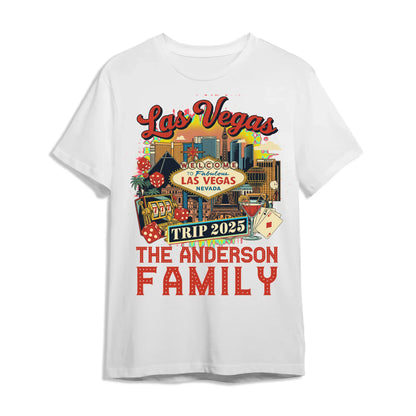 Personalized Las Vegas Travel Shirt – Matching Family Vacation T-Shirt - Custom Choo