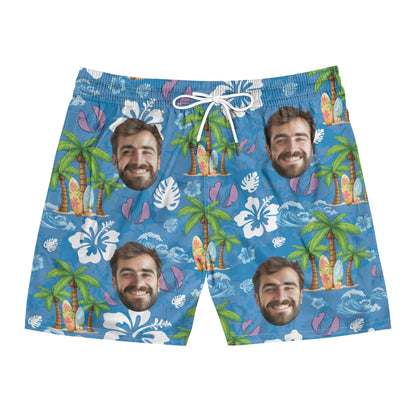 Personalized Couple Hawaiian Shorts – Funny Face Printed Shorts For Man, Custom Choo