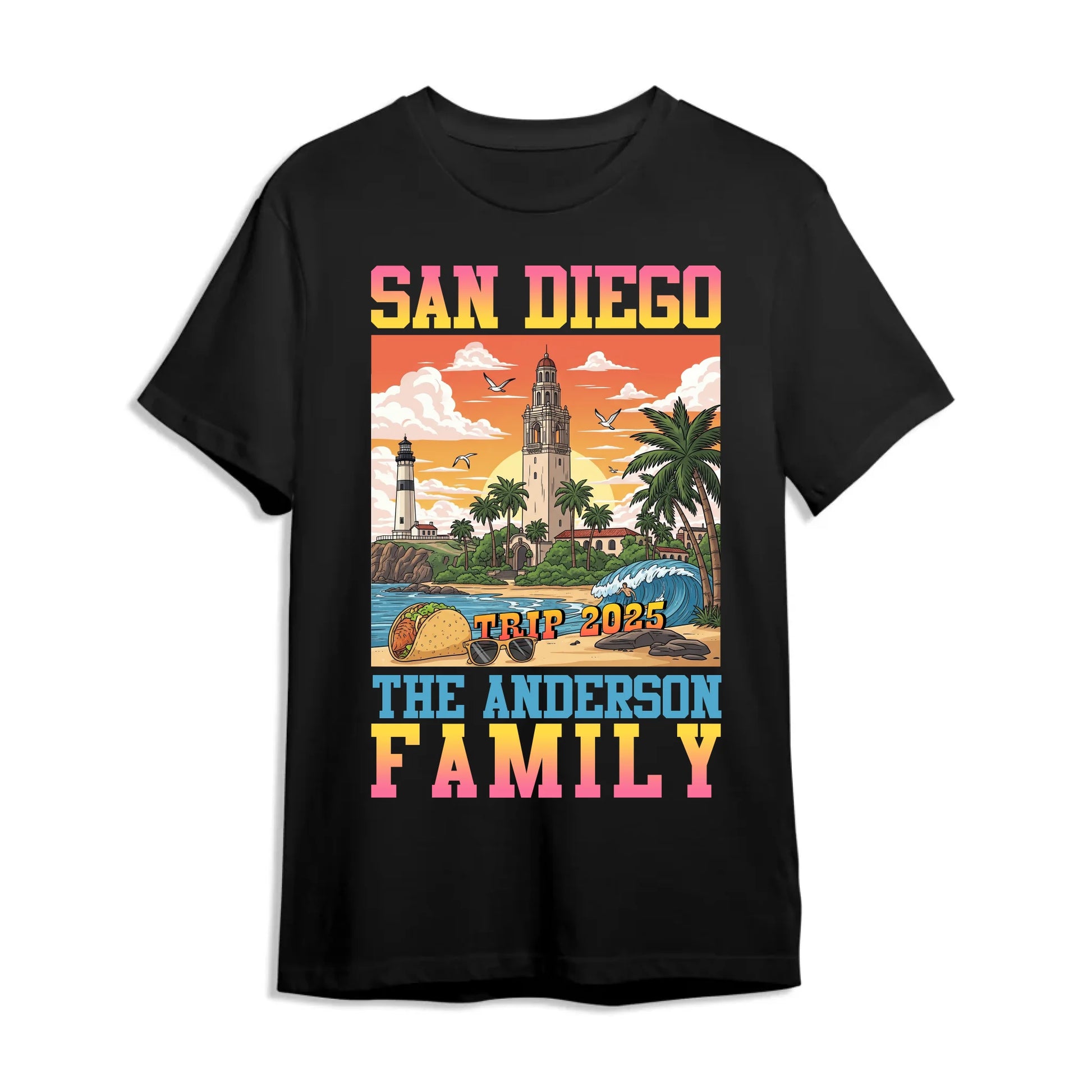 Personalized San Diego Travel Shirt – Matching Family Vacation T-Shirt - Custom Choo