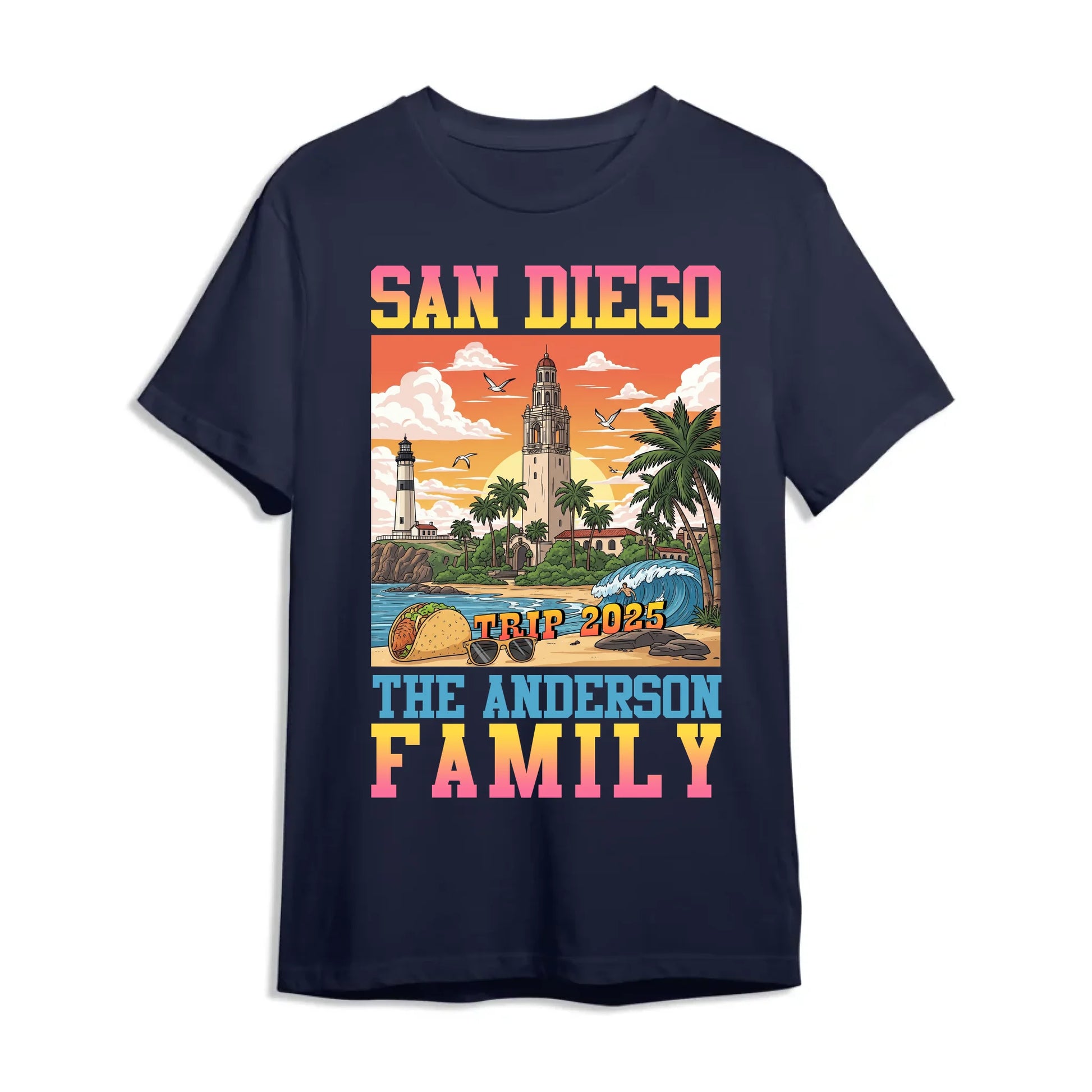Personalized San Diego Travel Shirt – Matching Family Vacation T-Shirt - Custom Choo