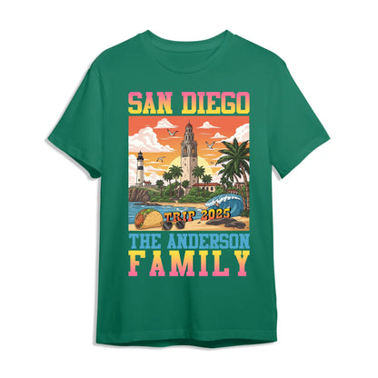 Personalized San Diego Travel Shirt – Matching Family Vacation T-Shirt - Custom Choo