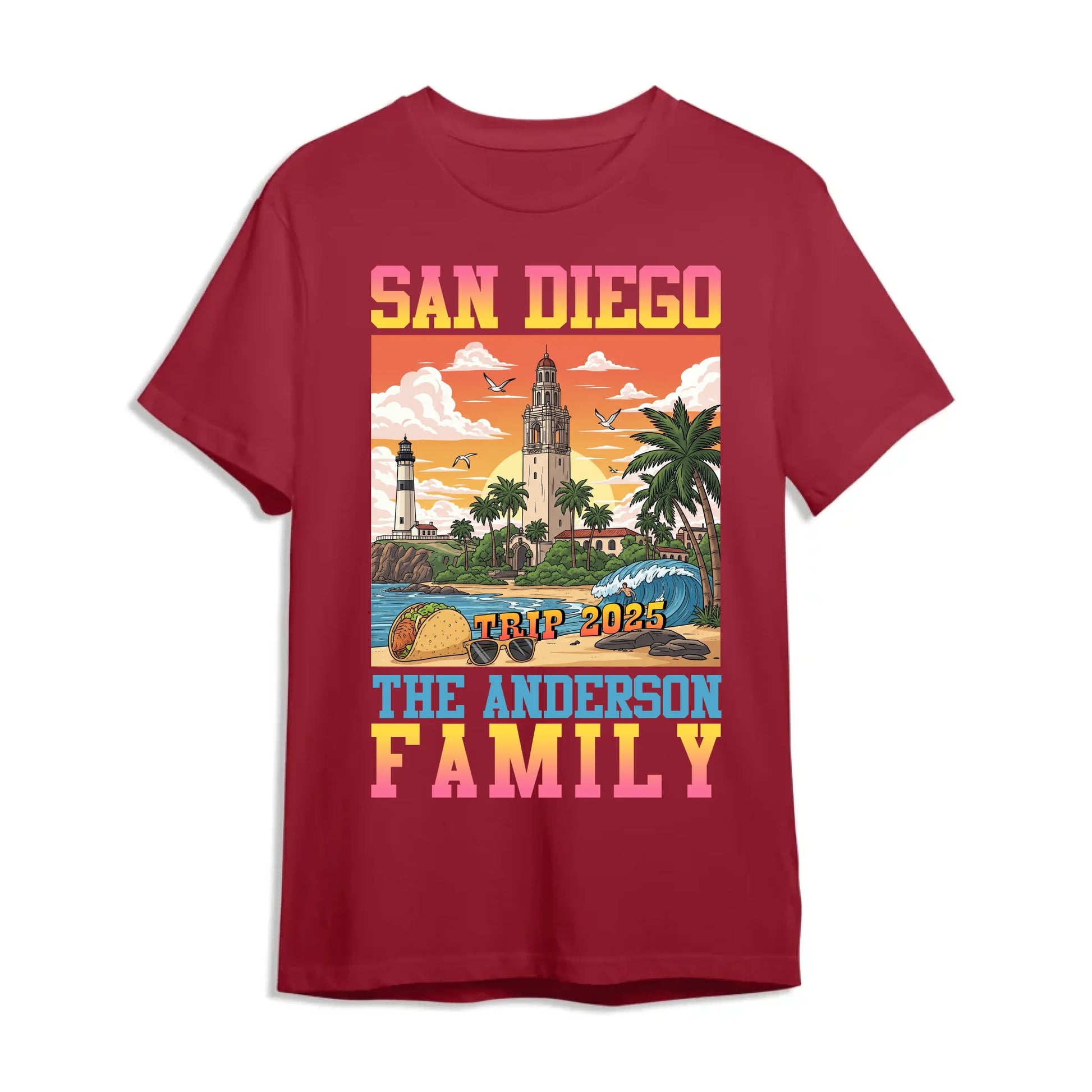 Personalized San Diego Travel Shirt – Matching Family Vacation T-Shirt - Custom Choo