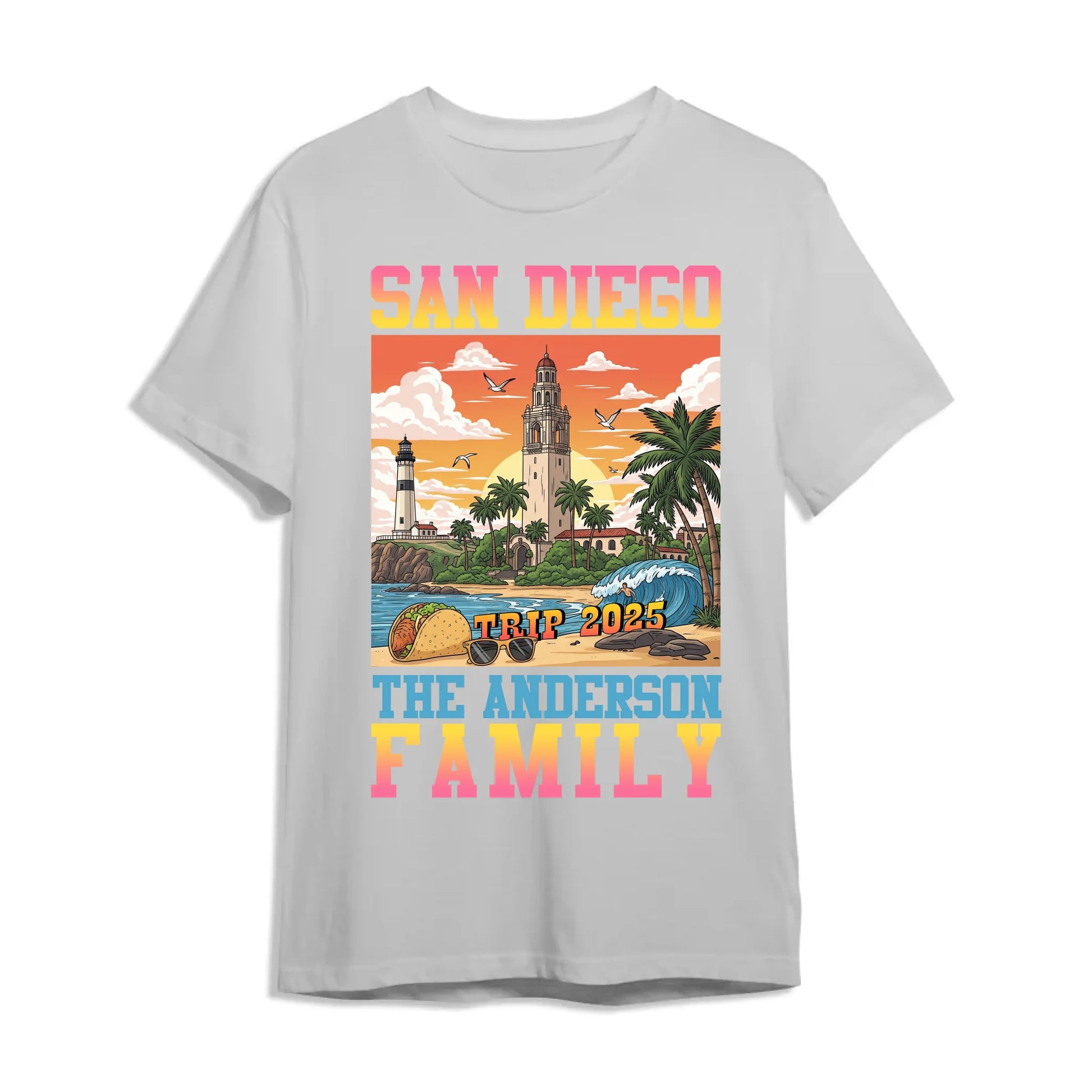 Personalized San Diego Travel Shirt – Matching Family Vacation T-Shirt - Custom Choo