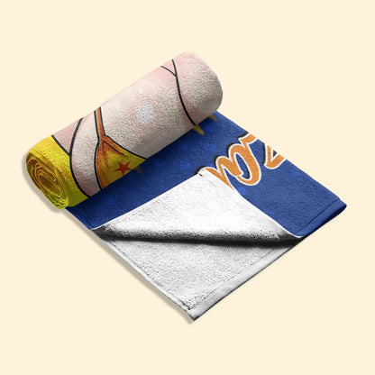 Personalized Beach Towel for Pool, Beach & Travel - Custom Your Face And Name Gift for Bestie, Custom Choo