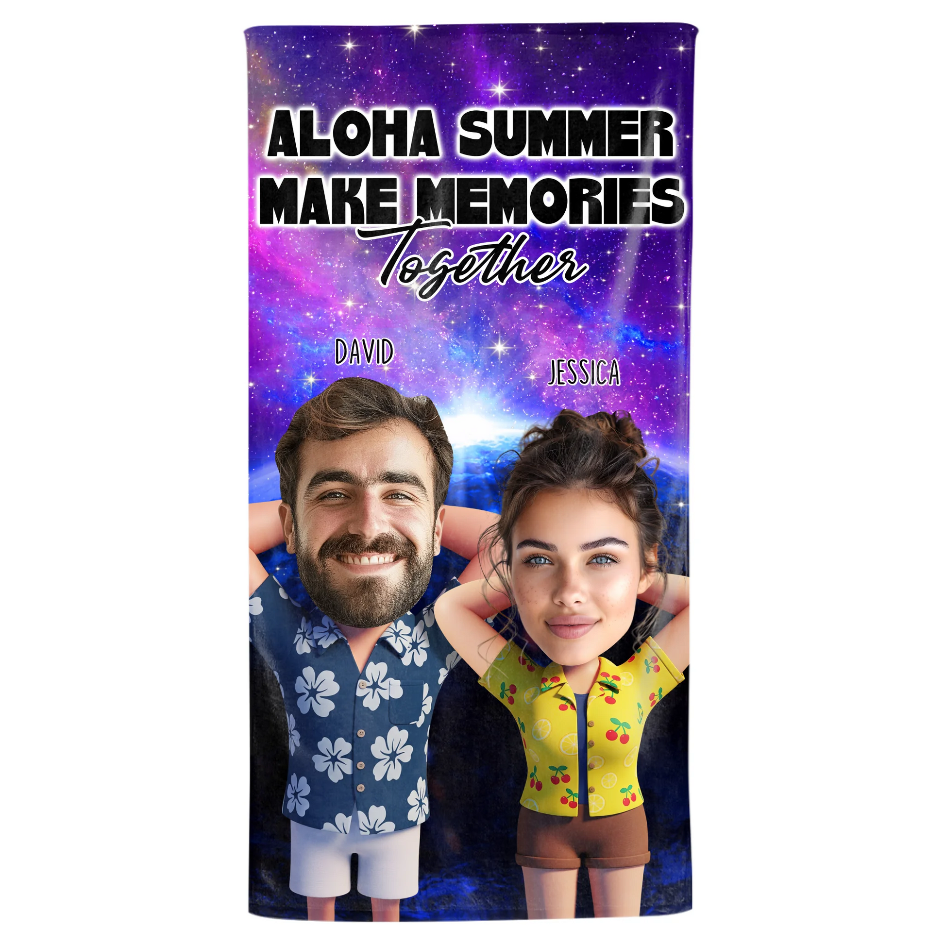 Make Memories Together – Personalized Beach Towel with Photo & Name - Custom Choo