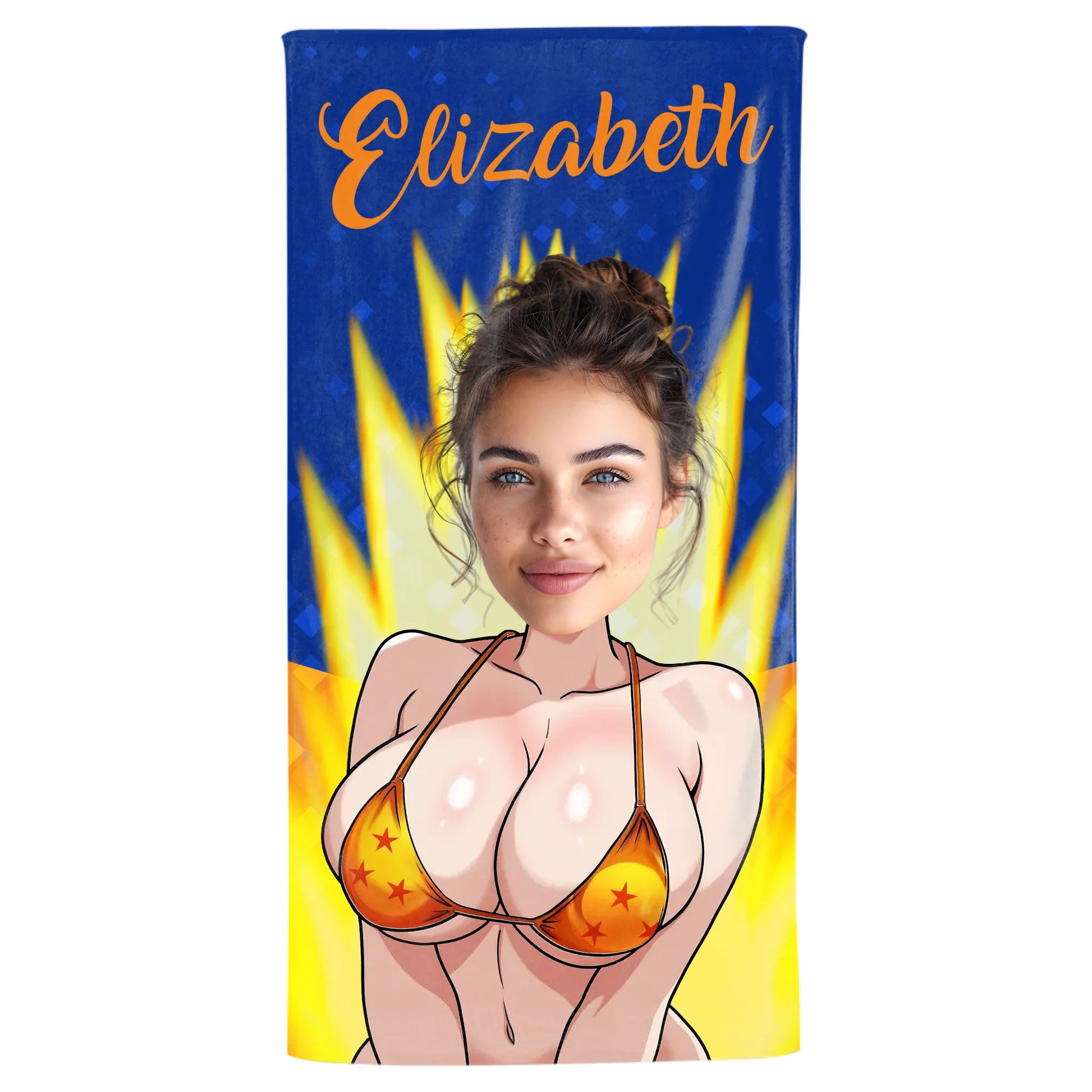 Personalized Beach Towel for Pool, Beach & Travel - Custom Your Face And Name Gift for Bestie, Custom Choo