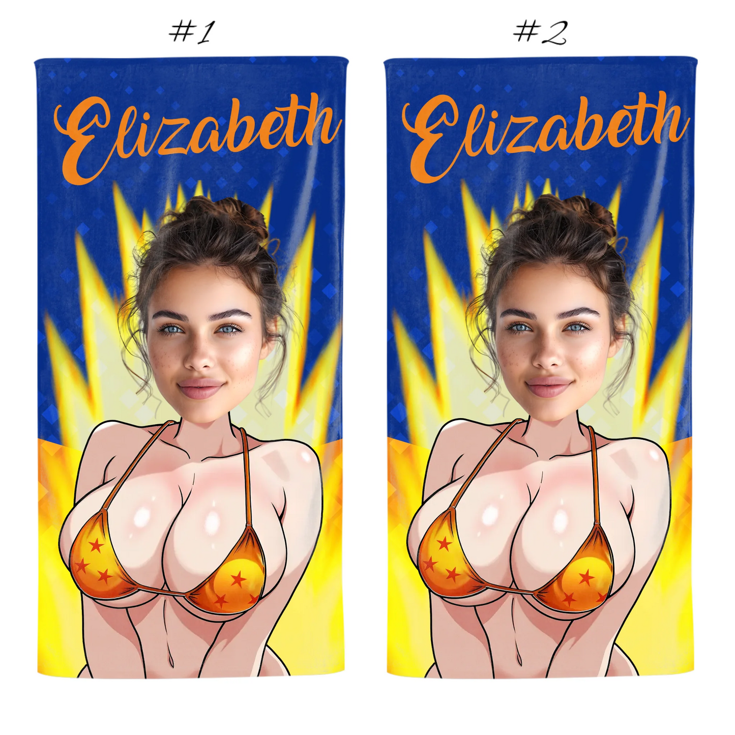 Personalized Beach Towel for Pool, Beach & Travel - Custom Your Face And Name Gift for Bestie, Custom Choo
