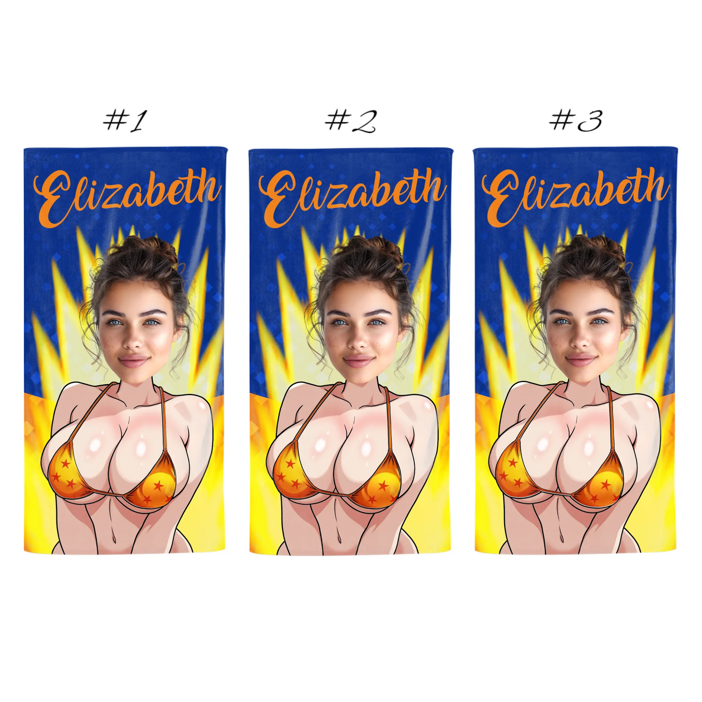 Personalized Beach Towel for Pool, Beach & Travel - Custom Your Face And Name Gift for Bestie, Custom Choo