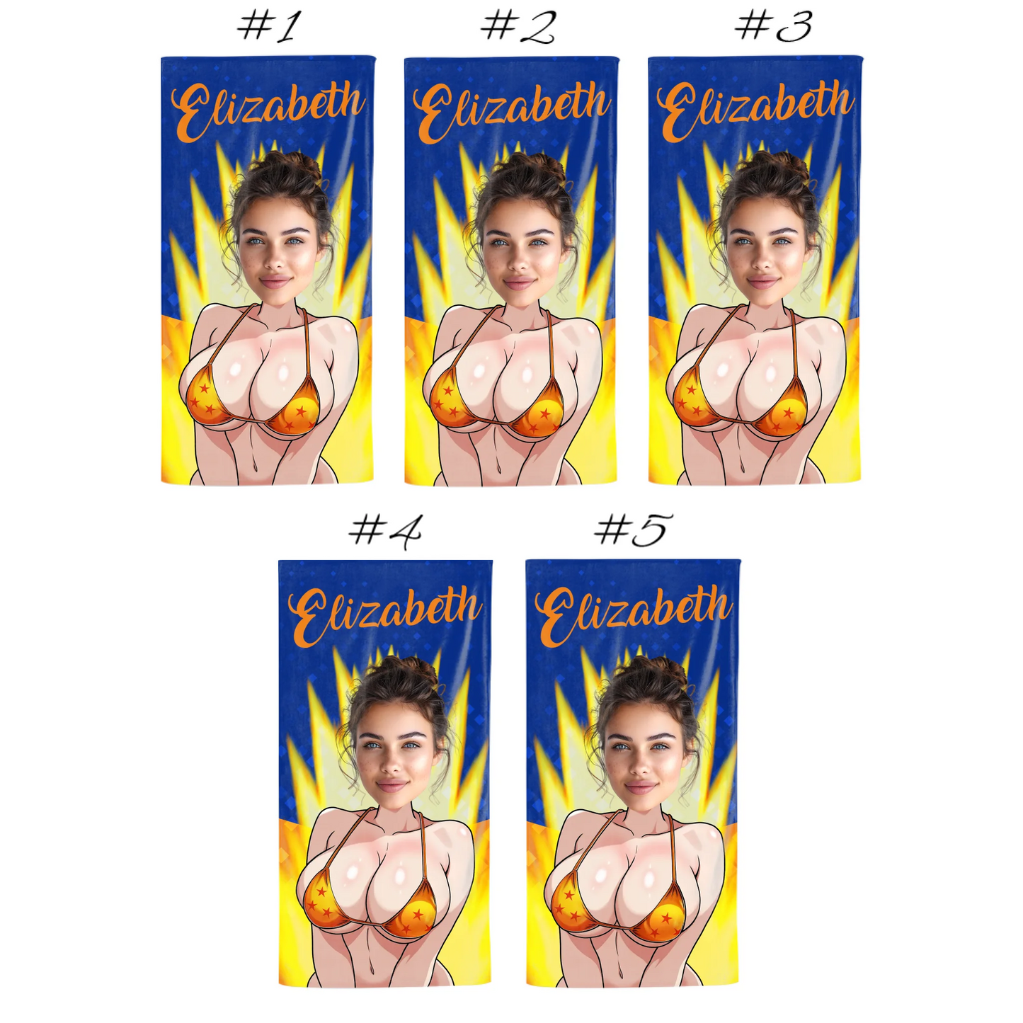 Personalized Beach Towel for Pool, Beach & Travel - Custom Your Face And Name Gift for Bestie, Custom Choo