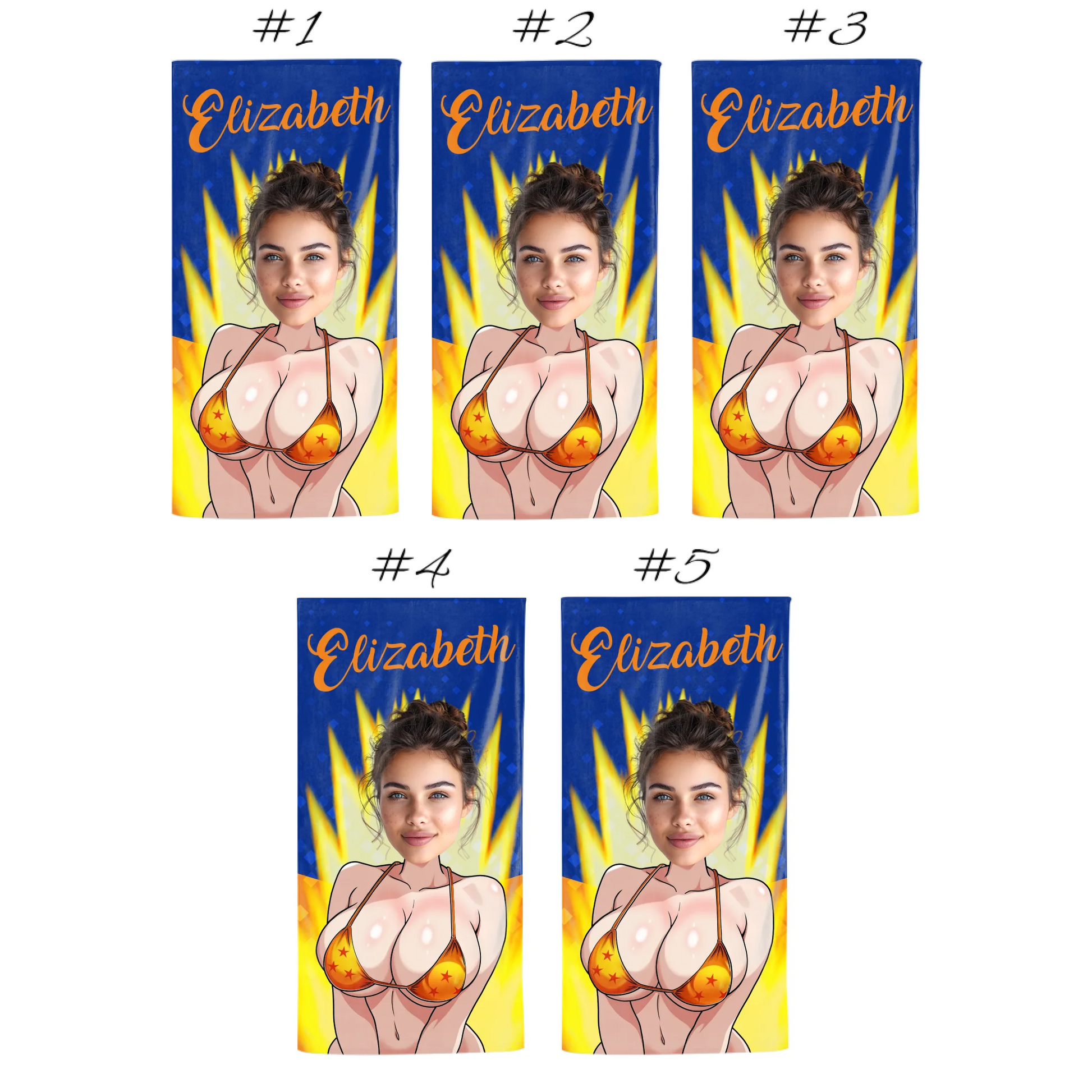 Personalized Beach Towel for Pool, Beach & Travel - Custom Your Face And Name Gift for Bestie, Custom Choo