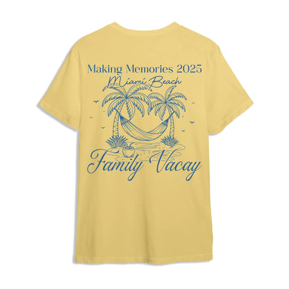 Making Memories Miami Beach - Personalized Name T-Shirt - Custom Choo