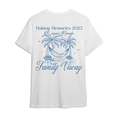 Making Memories Miami Beach - Personalized Name T-Shirt - Custom Choo