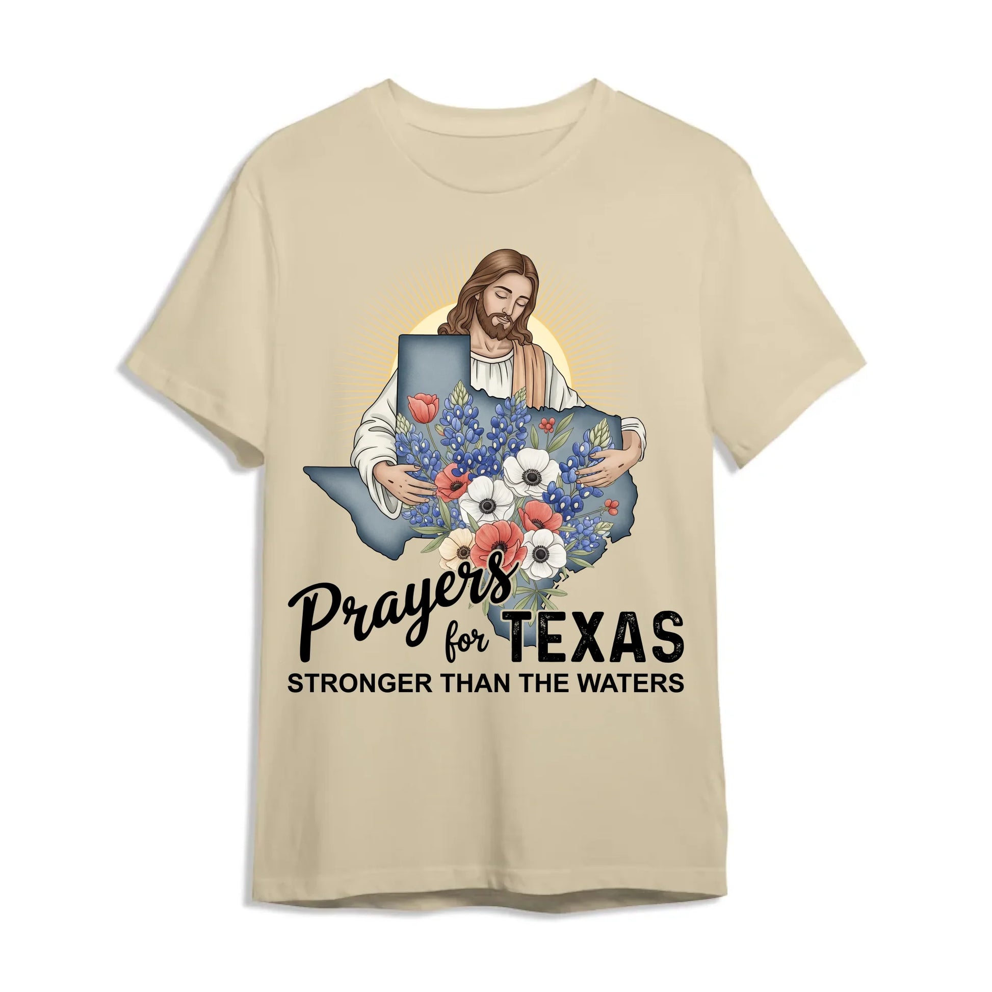 Stronger Than The Waters - Pray For Texas T-Shirt - Custom Choo