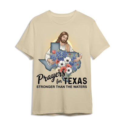 Stronger Than The Waters - Pray For Texas T-Shirt - Custom Choo