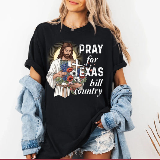 God Bless Texas Stay Safe and Strong - Pray for Texas T-Shirt - Custom Choo