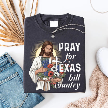 God Bless Texas Stay Safe and Strong - Pray for Texas T-Shirt - Custom Choo