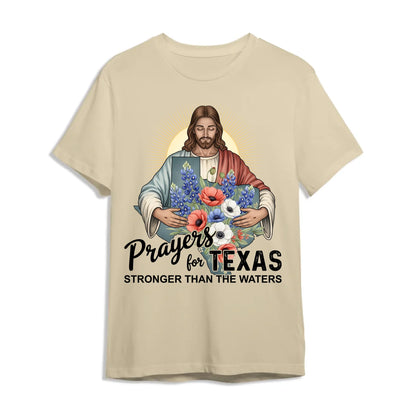 Jesus Watches Over Texas - Pray for Texas T-Shirt - Custom Choo