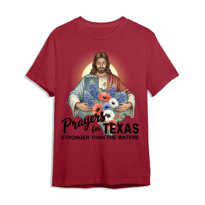 Jesus Watches Over Texas - Pray for Texas T-Shirt - Custom Choo
