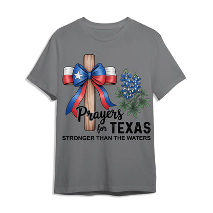 The Cross Prays for Texas – Stronger Than the Water T-Shirt - Custom Choo