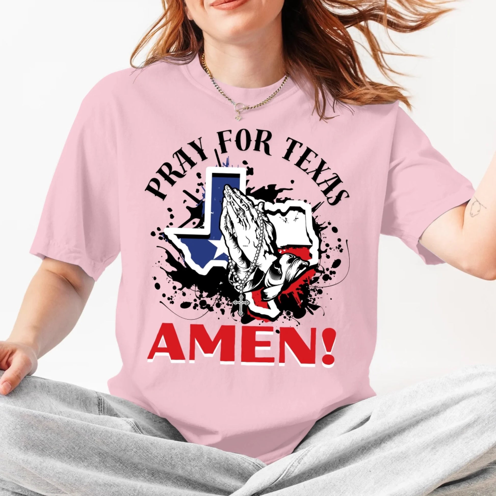 PRAY FOR TEXAS - AMEN, PRAY FOR TEXAS T-SHIRT - Custom Choo