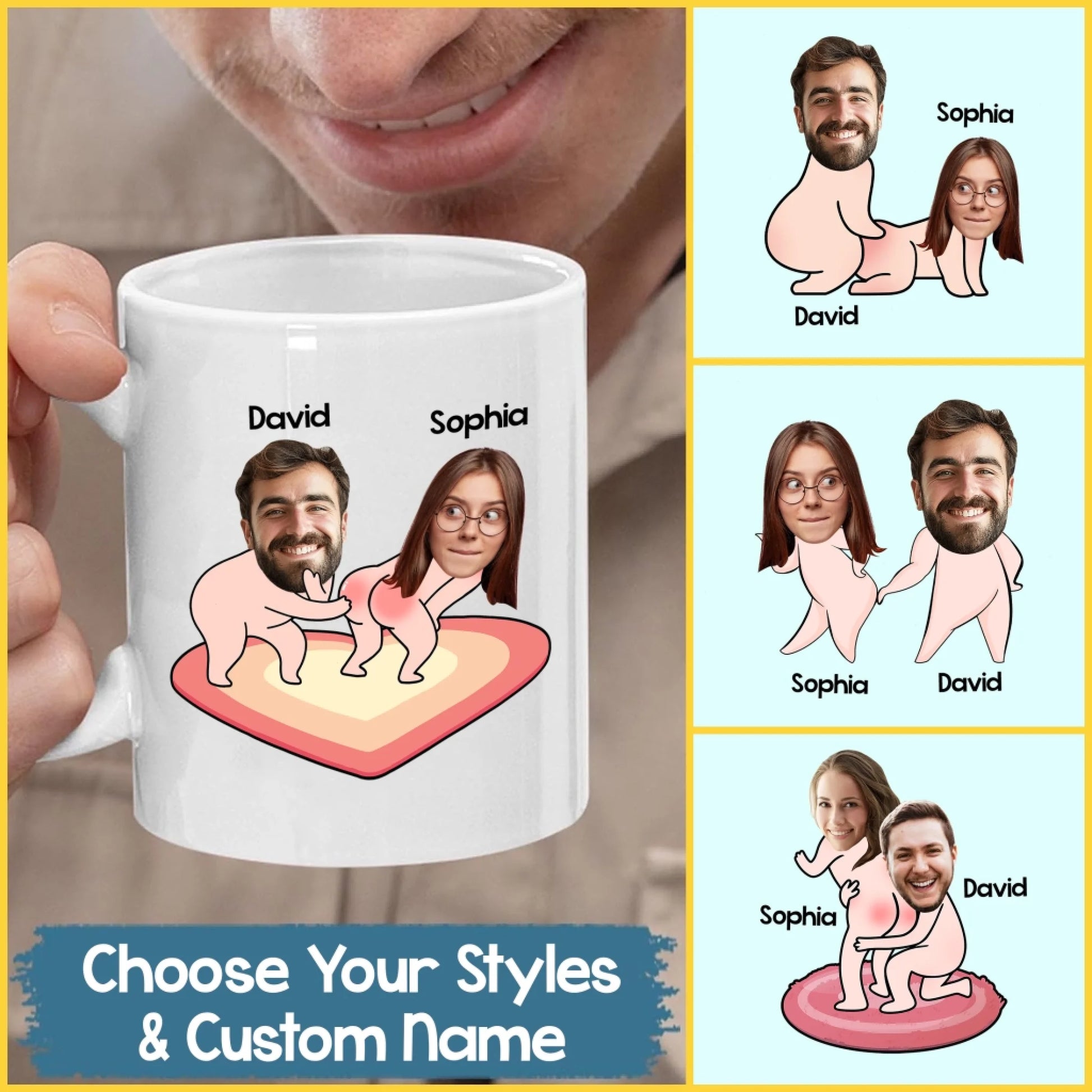 I Just Want To Touch Your Butt - Personalized Mug, Custom Choo