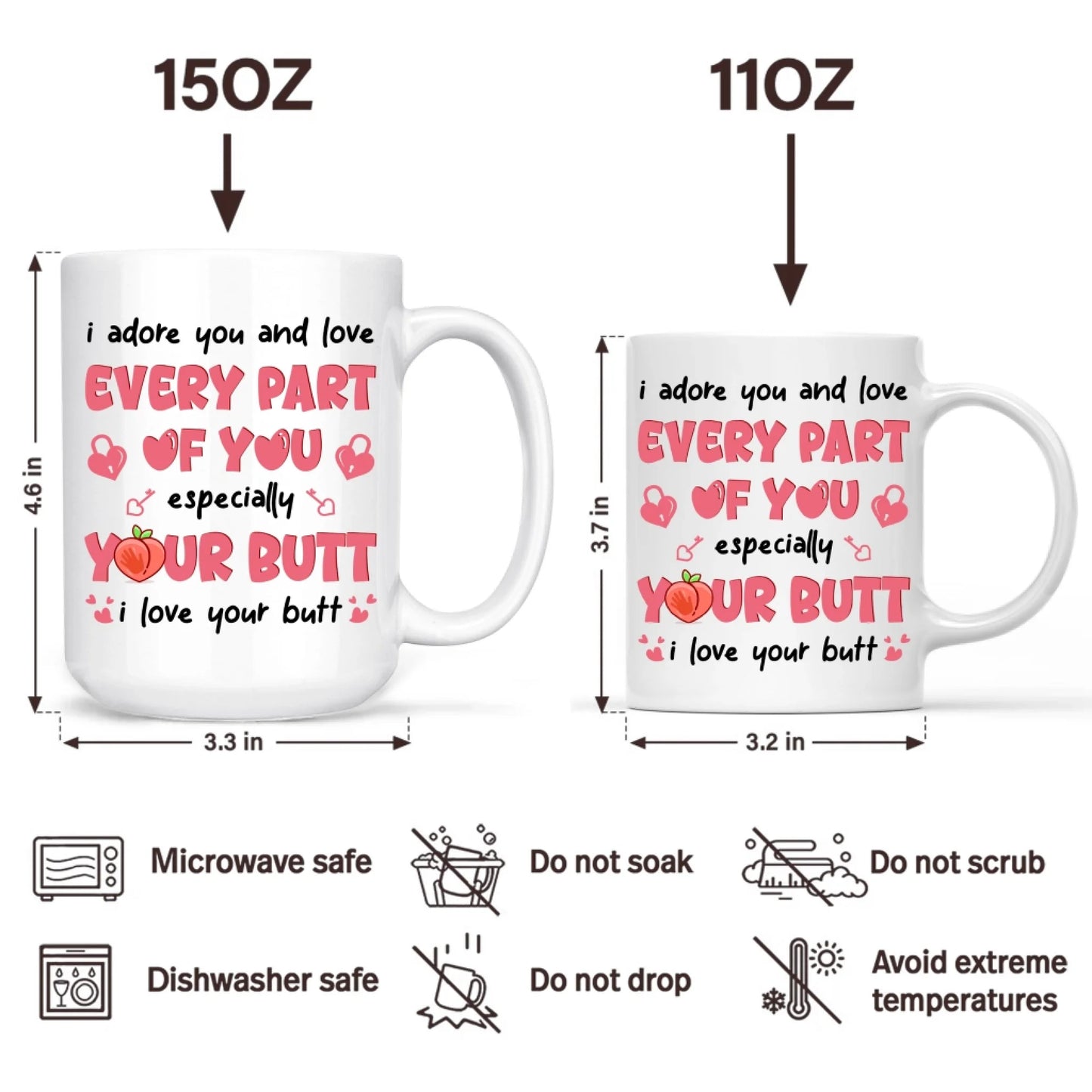 I Drore You And Love Every Part Of You - Personalized Mug, Custom Choo